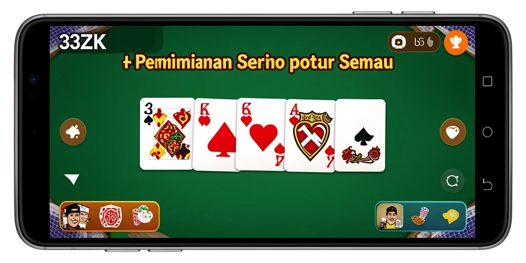 Gameplay seru 33ZK dalam permainan Domino.