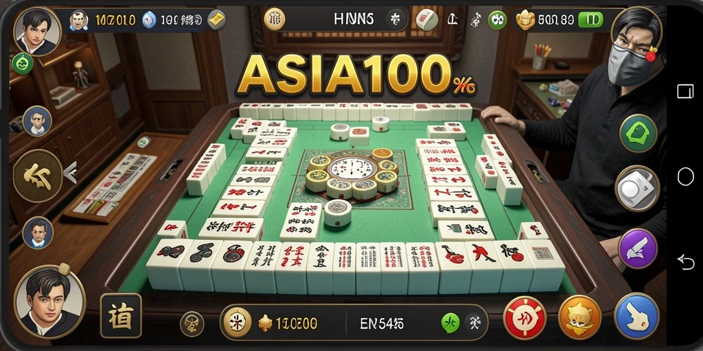 Gameplay ASIA100 yang seru dan menantang dalam permainan Mahjong.