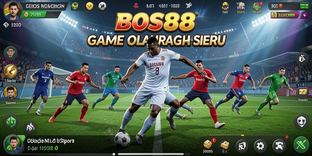 Screenshot menampilkan aksi seru dalam permainan olahraga BOS88.