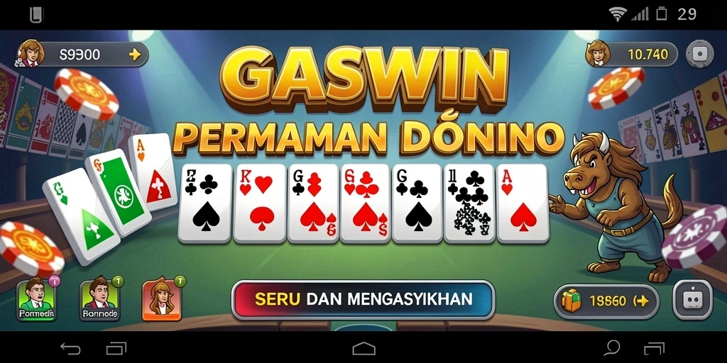 Tampak seru permainan Domino di GASWIN dengan teman-teman.