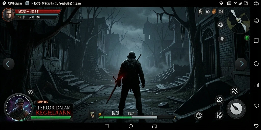 Tampilan gameplay MPO76 yang menyeramkan dan menegangkan.