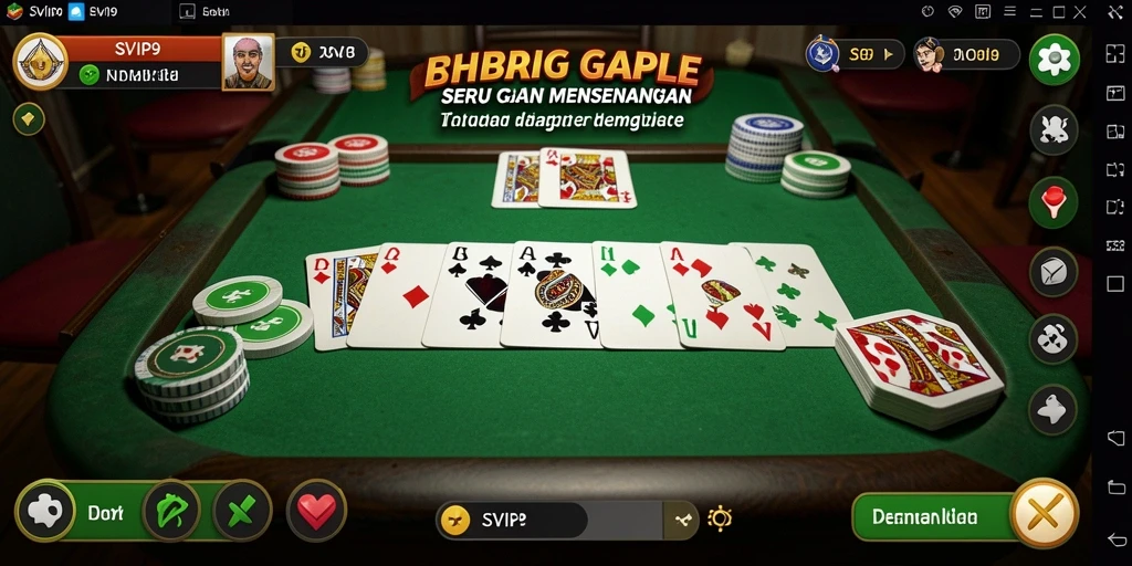 Tampilan gameplay seru dari permainan Gaple SVIP9.